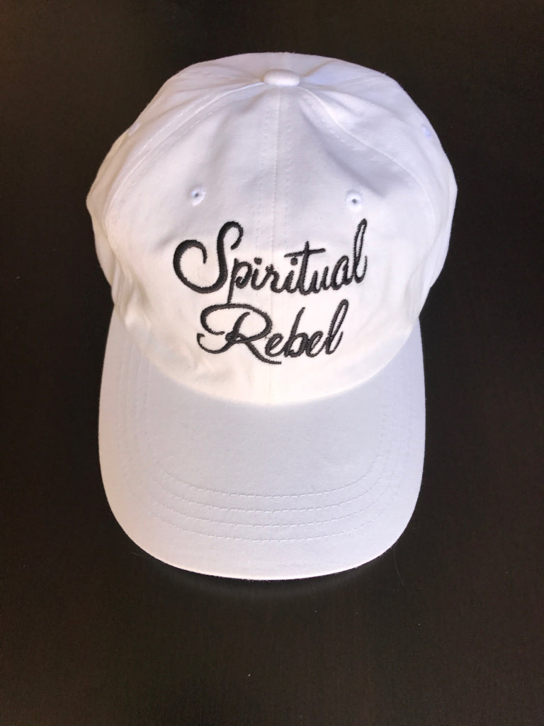 SR White Classic Script Hat - Spiritual Rebel